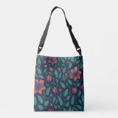 Rainbow-patroon met bloem crossbody tas (Achterkant)