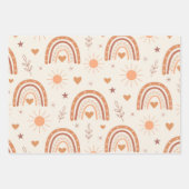 Rainbow-patroon van terracotta boho inpakpapier vel (Voorkant)