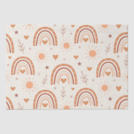 Rainbow-patroon van terracotta boho tissuepapier