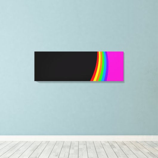 RAINBOW PATTERN CANVAS AFDRUK (Insitu (Houten vloer))