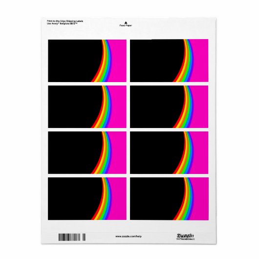 RAINBOW PATTERN ETIKET (Full Sheet)