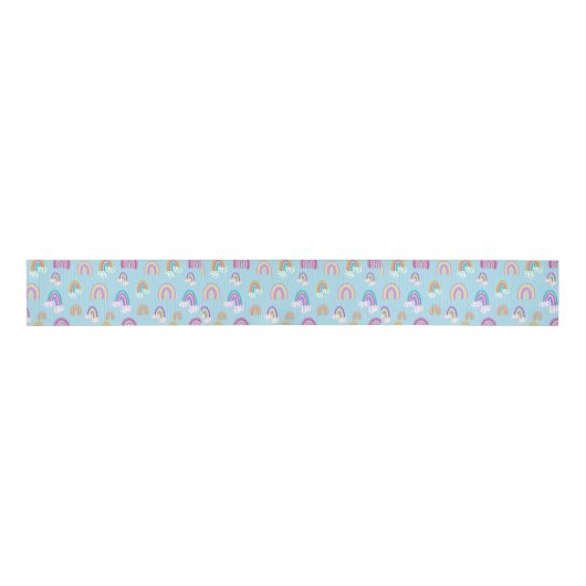 Rainbow pattern grosgrain lint (Voorkant)