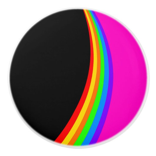 RAINBOW PATTERN KERAMISCHE KNOP (Voorkant)