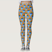 Rainbow Pattern op Helderblauwe LGBTQ Pride Leggings (Voorkant)