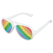 Rainbow Pattern Pride Party Festival Aviator Zonnebril (Gekanteld)