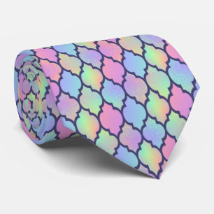 Rainbow Pattern Quartrefoil Stropdas