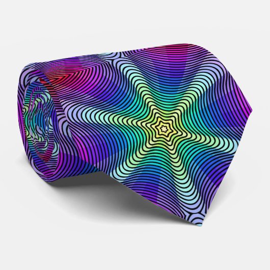 Rainbow pattern stropdas (Opgerold)