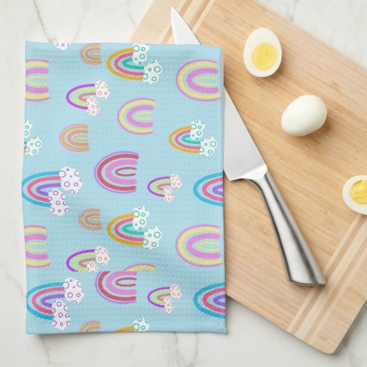 Rainbow pattern theedoek (Quarter Fold)