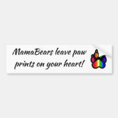 Rainbow Paw Print Bumpersticker (Voorkant)