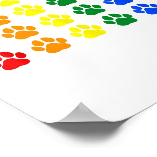 Rainbow Paw Print Dog Paw LGBT Pride LGBT Support (Hoek)