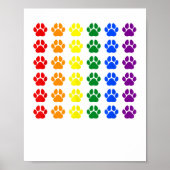 Rainbow Paw Print Dog Paw LGBT Pride LGBT Support (Voorkant)