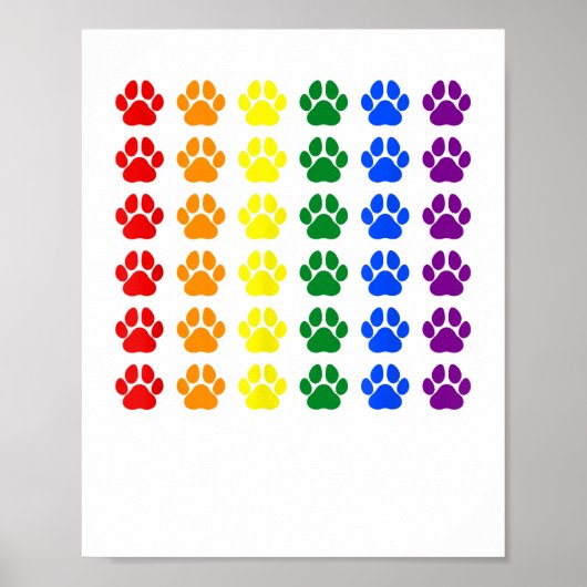 Rainbow Paw Print Dog Paw LGBT Pride LGBT Support (Voorkant)