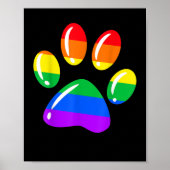 Rainbow Paw Print Dog Paw LGBT Pride LGBT Support (Voorkant)