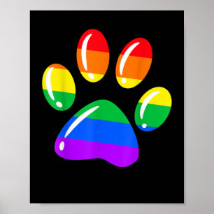 Rainbow Paw Print Dog Paw LGBT Pride LGBT Support