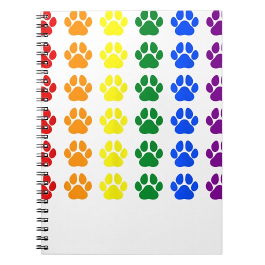 Rainbow Paw Print Dog Paw LGBT Pride LGBT Support Notitieboek (Voorkant)