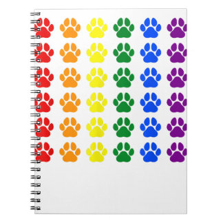 Rainbow Paw Print Dog Paw LGBT Pride LGBT Support Notitieboek