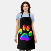 Rainbow Paw Print Dog Paw LGBT Pride LGBT Support Schort (Gedragen)