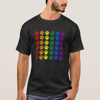 Rainbow Paw Print Dog Paw LGBT Pride LGBT Support T-shirt