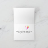 Rainbow Paw Print Hart voor het verlies van huisdi Kaart (Binnen)