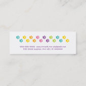Rainbow Paw Print Hond Walker Mini Visitekaartje (Achterkant)