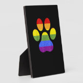 Rainbow Paw Print Hondenpoot LGBT Pride Supporter  Fotoplaat (Zijkant)