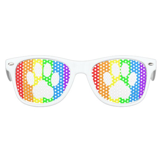 Rainbow Paw Print Kinderen Party Shades Kinder Zonnebril (Voorkant)