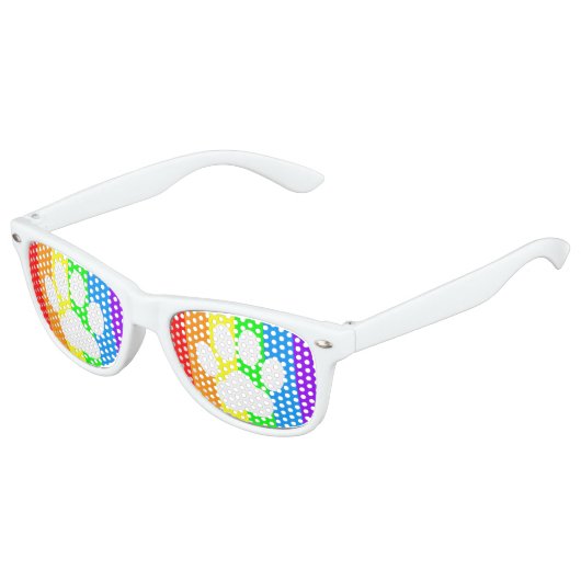 Rainbow Paw Print Kinderen Party Shades Kinder Zonnebril (Gekanteld)