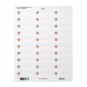 Rainbow Paw Print Return Address Label (Full Sheet)