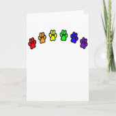 Rainbow Pawprints Kaart (Voorkant)