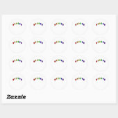 Rainbow Pawprints Ronde Sticker (Vel)