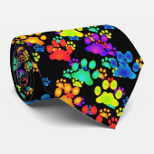 Rainbow Pawprints Stropdas (Opgerold)