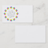 Rainbow Pawprints Visitekaartjes (Voorkant / Achterkant)