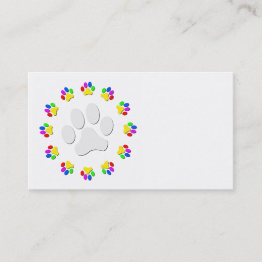 Rainbow Pawprints Visitekaartjes (Voorkant)