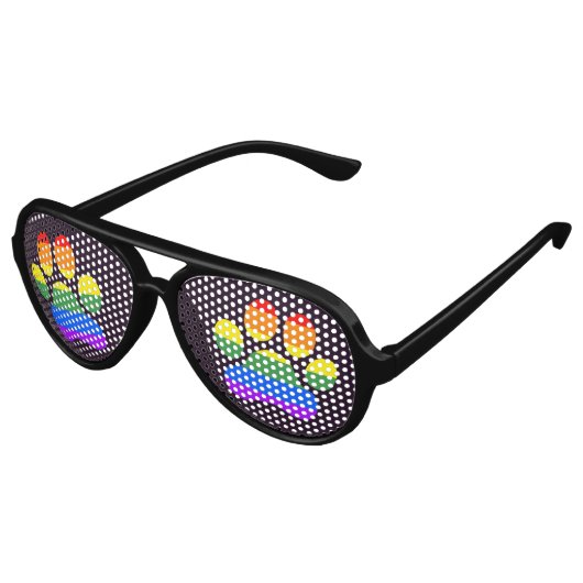 Rainbow Paws Nieuwigheidsbril Aviator Zonnebril (Gekanteld)