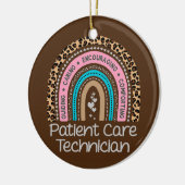 Rainbow PCT Tech Neurse patiënttechnicus Keramisch Ornament (Links)
