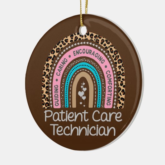 Rainbow PCT Tech Neurse patiënttechnicus Keramisch Ornament (Links)