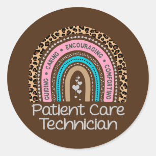 Rainbow PCT Tech Neurse patiënttechnicus Ronde Sticker