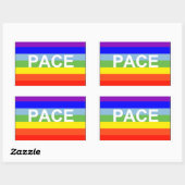 Rainbow Peace Flag Rechthoekige Sticker (Vel)