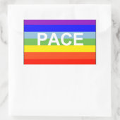 Rainbow Peace Flag Rechthoekige Sticker (Tas)