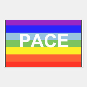 Rainbow Peace Flag Rechthoekige Sticker