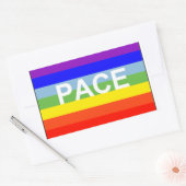 Rainbow Peace Flag Rechthoekige Sticker (Envelop)
