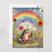 Rainbow Peace Frog Briefkaart (Voorkant / Achterkant)