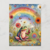 Rainbow Peace Frog Briefkaart (Voorkant)