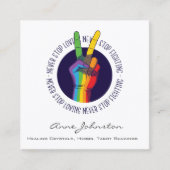 Rainbow Peace Hand Visitekaartje (Voorkant)