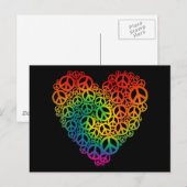 Rainbow Peace Heart Briefkaart (Voorkant / Achterkant)