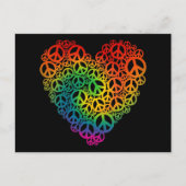 Rainbow Peace Heart Briefkaart (Voorkant)
