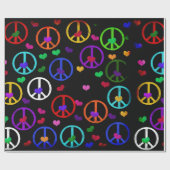 Rainbow Peace Hearts Cadeaupapier (Vlak)