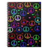 Rainbow Peace Hearts Notitieboek (Voorkant)
