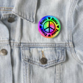 Rainbow Peace & Love Button (In situ)