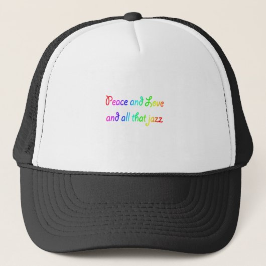 Rainbow Peace Love en al dat Jazz Trucker Pet (Voorkant)